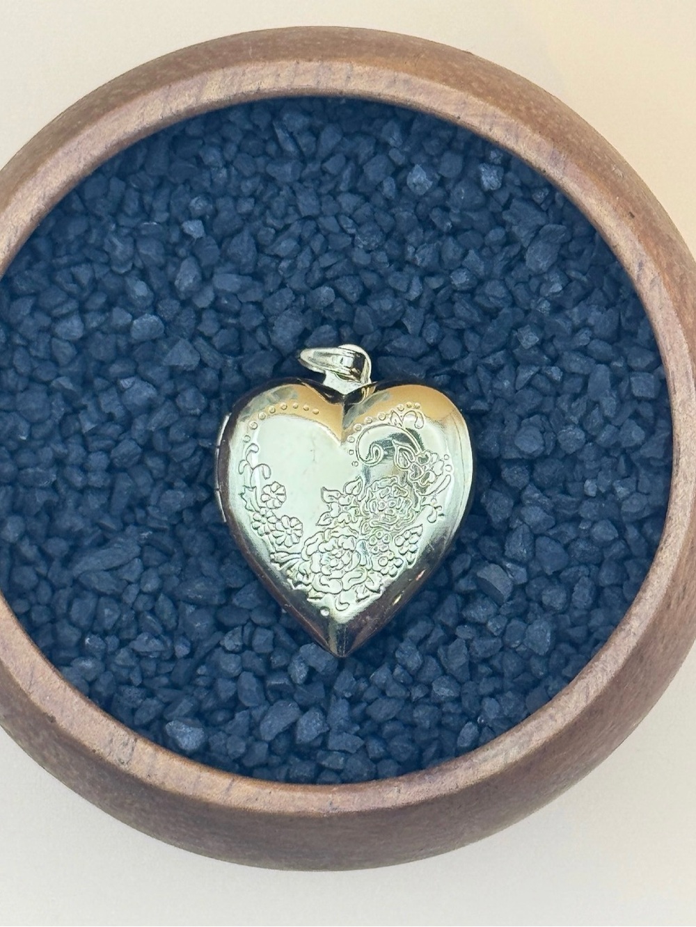 Golden Garden Heart Locket Vintage Japan